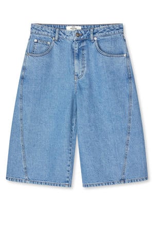 high waist denim short light blue denim