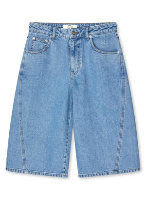 high waist denim short light blue denim