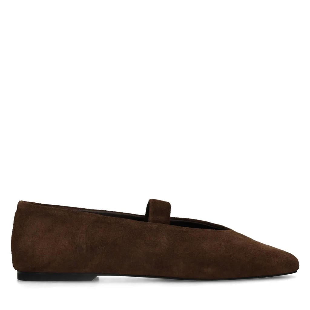 Bruine dames Sacha suède loafers
