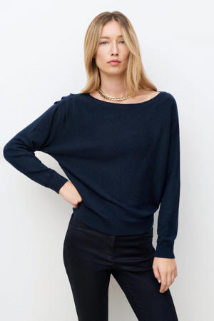 pullover met wol marineblauw