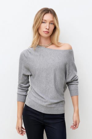 pullover met wol grijs