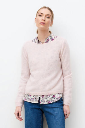 pullover met wol lichtroze