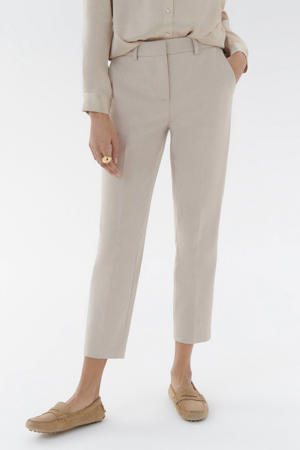 tapered regular waist pantalon beige