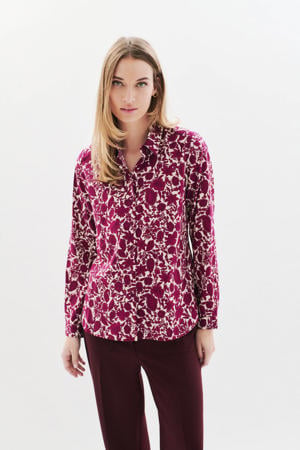 blouse wit/donkerrood
