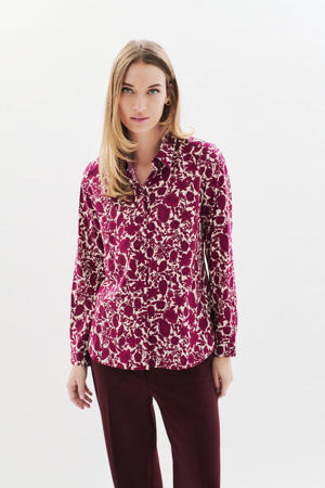 blouse wit/donkerrood