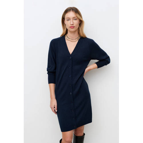 Caroll wollen gebreide jurk marineblauw afbeelding