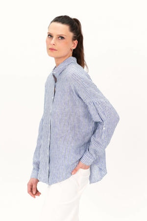 gestreepte blouse lichtblauw