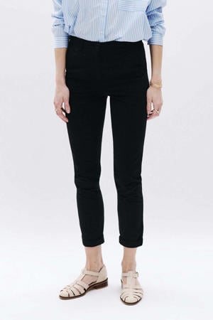 straight regular waist chino zwart