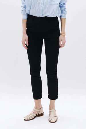 straight regular waist chino zwart