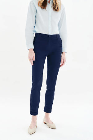 straight regular waist chino marineblauw