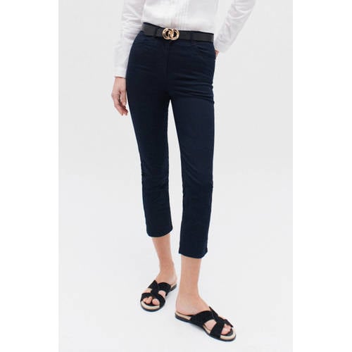 Caroll slim regular waist cropped broek marineblauw afbeelding