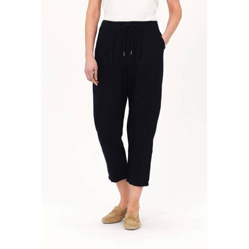 Caroll relaxed regular waist casual broek met linnen marineblauw afbeelding