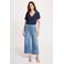 Morgan top met linnen marineblauw