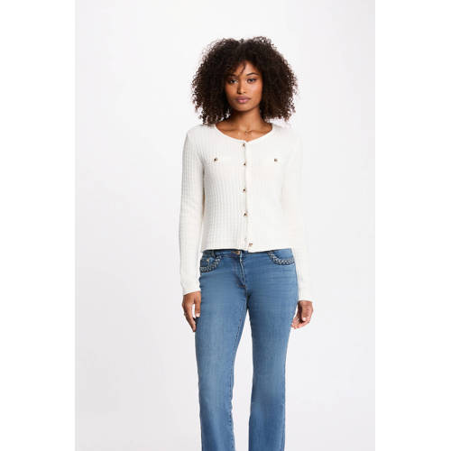 Morgan gebreid vest wit afbeelding