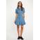 Morgan denim A-lijn jurk medium blue denim