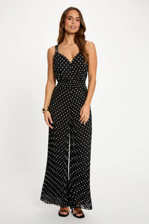 jumpsuit met stippen zwart