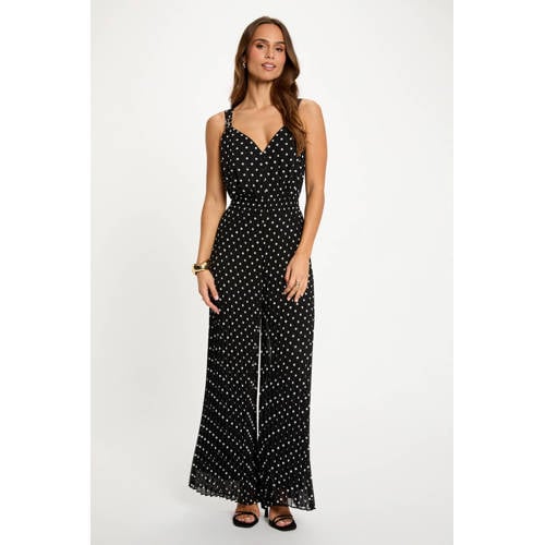 Morgan jumpsuit met stippen zwart afbeelding