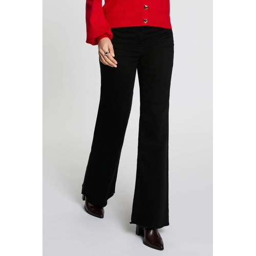 Morgan high waist bootcut jeans black denim afbeelding