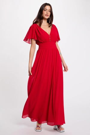 maxi jurk rood