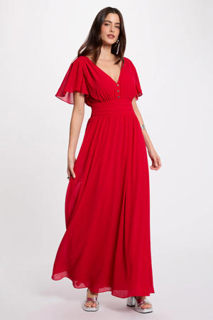 maxi jurk rood