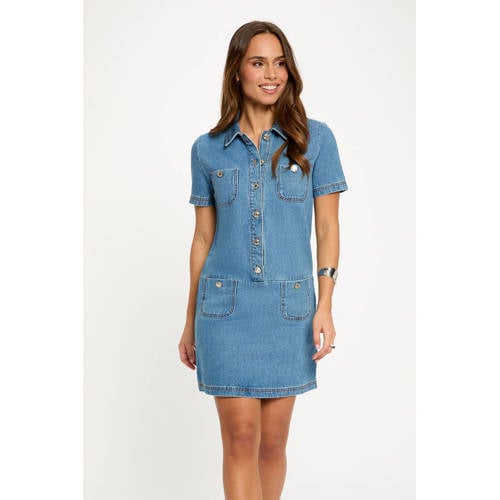 Morgan spijkerjurk medium blue denim afbeelding