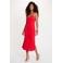 Morgan midi jurk rood