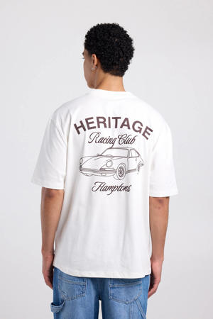 relaxed T-shirt met backprint ecru
