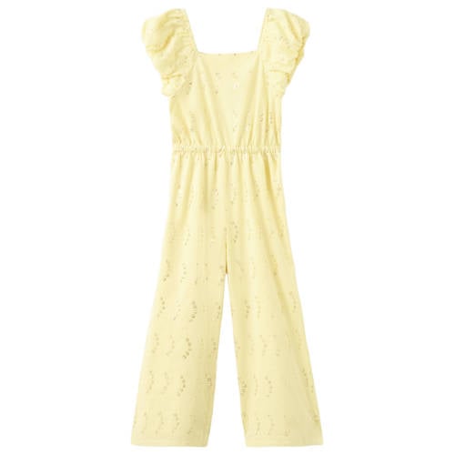 Mango Kids jumpsuit lichtgeel