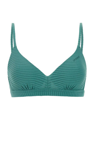 voorgevormde beugel bikinitop MIXCAMEO met ribstructuur groen