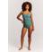 Protest high waist bikinibroekje MIXWRAP met ribstructuur groen