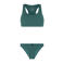 Protest voorgevormde crop bikini set PRTEAGER 25 met ribstructuur groen
