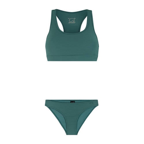 Protest voorgevormde crop bikini PRTEAGER 25 met ribstructuur groen afbeelding
