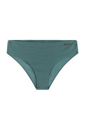 hipster bikinibroekje MIXACTIONS met ribstructuur groen