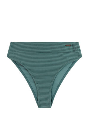 high waist bikinibroekje MIXSAMAE met ribstructuur groen