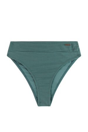 high waist bikinibroekje MIXSAMAE met ribstructuur groen