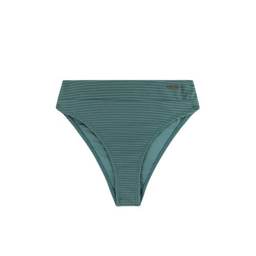 Protest high waist bikinibroekje MIXSAMAE met ribstructuur groen afbeelding