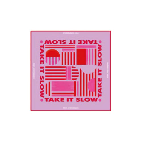 POM Amsterdam sjaaltje Sundeck roze/rood afbeelding
