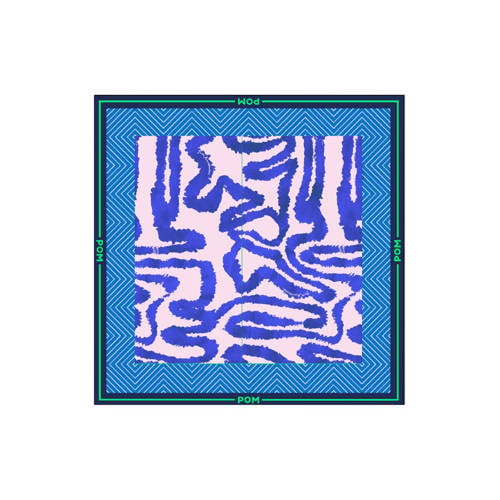 POM Amsterdam sjaal Waves blauw afbeelding
