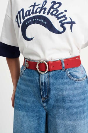 leren riem rood