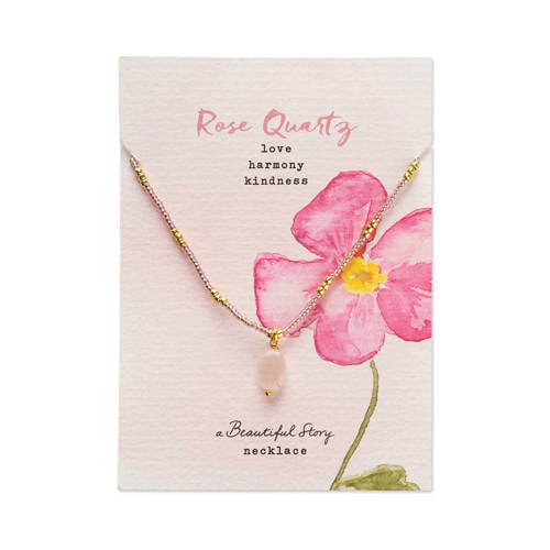 A Beautiful Story ketting Wishing Rose Quartz afbeelding