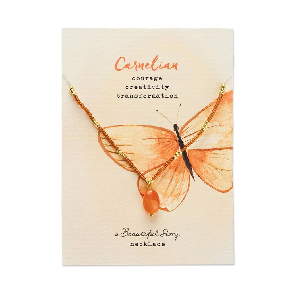 A Beautiful Story ketting Wishing Carnelian