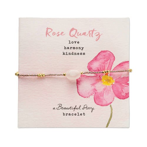 A Beautiful Story armband Wanting Rose Quartz afbeelding