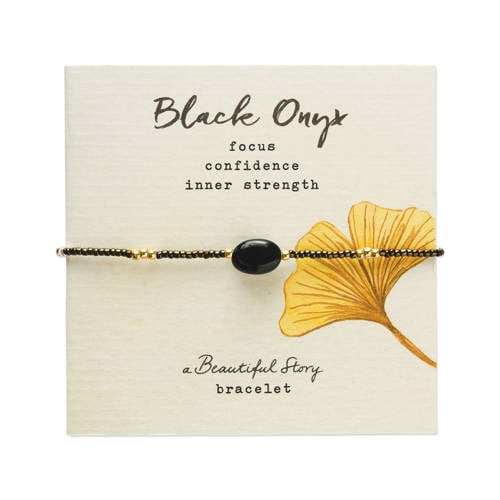 A Beautiful Story armband Wanting Black Onyx afbeelding