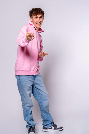 hoodie met backprint roze