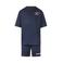 No Way Monday X Job Dutchtuber T-shirt + korte broek met backprint donkerblauw