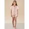 Little Label shortama gestreept lichtroze/wit