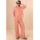 Oilily wide leg high waist gestreepte broek roze