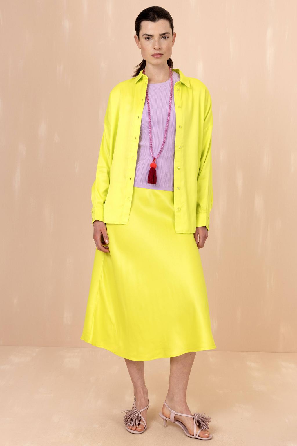 Gele dames Oilily midi rok gemaakt van viscose