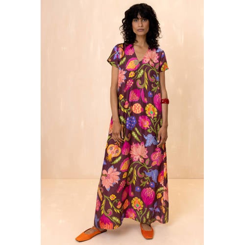 Oilily gebloemde maxi jurk multi afbeelding