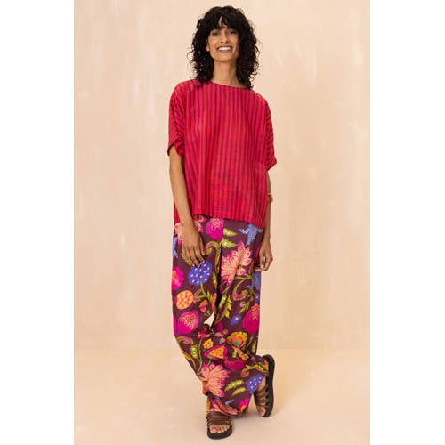 Oilily wide leg high waist broek multi afbeelding